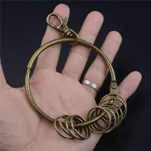 Large Retro Vintage Alloy Key Rings Bronze Round Circular Keycha Sale HOT Nice - Picture 1 of 9