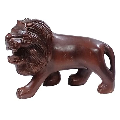 De colección 8" China Tallada Madera de Palo de Rosa Caminar Foo Perro León Escultura Estatua Foto 1 de 4