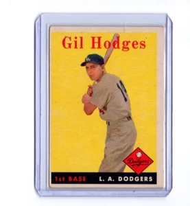 1958 Topps Gil Hodges Los Angeles Dodgers #162🚀😳💥 VGEX - Picture 1 of 2