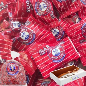 Bolas de menta sin azúcar Tío Joe tradicionales retro dulce caja de regalo 500 g-15 kg - Imagen 1 de 8