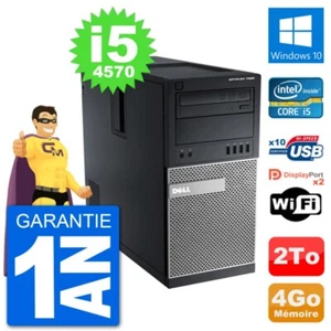 PC Tour Dell 7020 Intel Core i5-4570 RAM 4Go Disque Dur 2To Windows 10 Wifi - Imagen 1 de 3