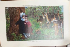 1983 Demos Collectible London News  "Foes Or Friends” P. R. Morris Poster Print - Picture 1 of 7