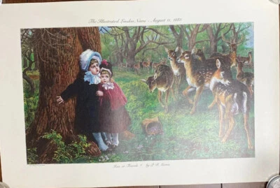 1983 Demos Collectible London News  "Foes Or Friends” P. R. Morris Poster Print - Image 1 of 4