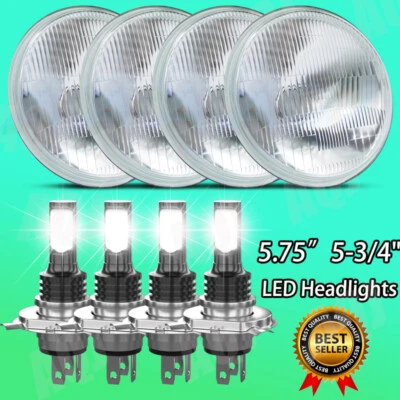 4PCS 5.75" DRL LED Headlights Hi-Lo Beam For Mercedes-Benz 380SL 450SL 560SL Foto 1 de 4