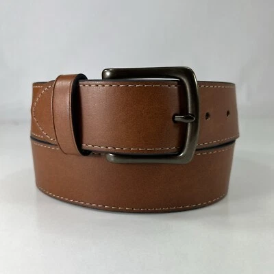 Old Navy Wide Brown Synthetic Leather Belt - Women's Size 32 - Image 1 of 4