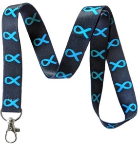 Lot of 10 Teal Ribbon Awareness Lanyards - Picture 1 of 1