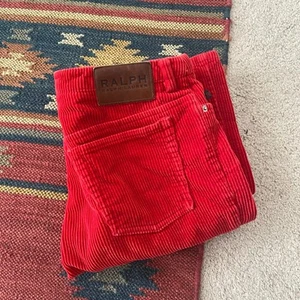 Ralph Lauren Vintage Y2K Red Low Rise Corduroy Pants Size 4/27 - Picture 1 of 5