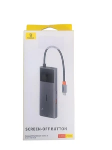 Baseus Metal Gleam Series 6-in-1 Multifunktions-Typ-C-HUB-Dockingstation Grau 1 - Bild 1 von 1