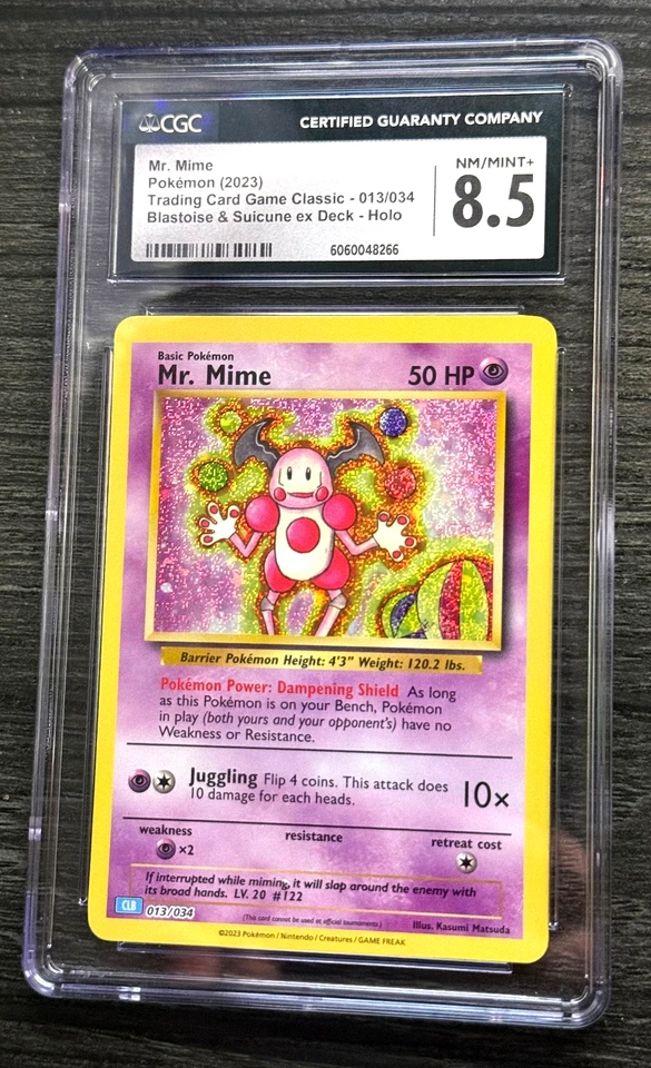 CGC 8,5 Mr. Mime 013/034 Holo - Blastoise & Suicune ex Deck - Juego de cartas coleccionables Pokémon Foto 1 de 2
