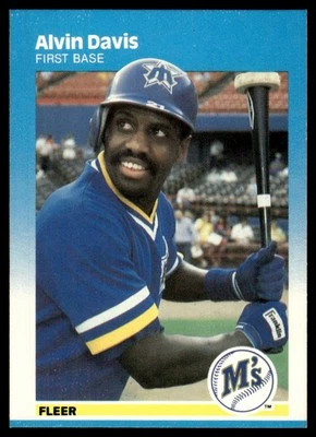 1987 Fleer Alvin Davis Seattle Mariners #584 - Image 1 of 2