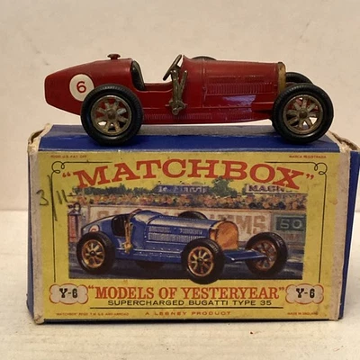 Matchbox Lesney Modelos De Antaño Y6 - Rojo Bugatti Tipo 35 1926 - Caja Original Foto 1 de 4