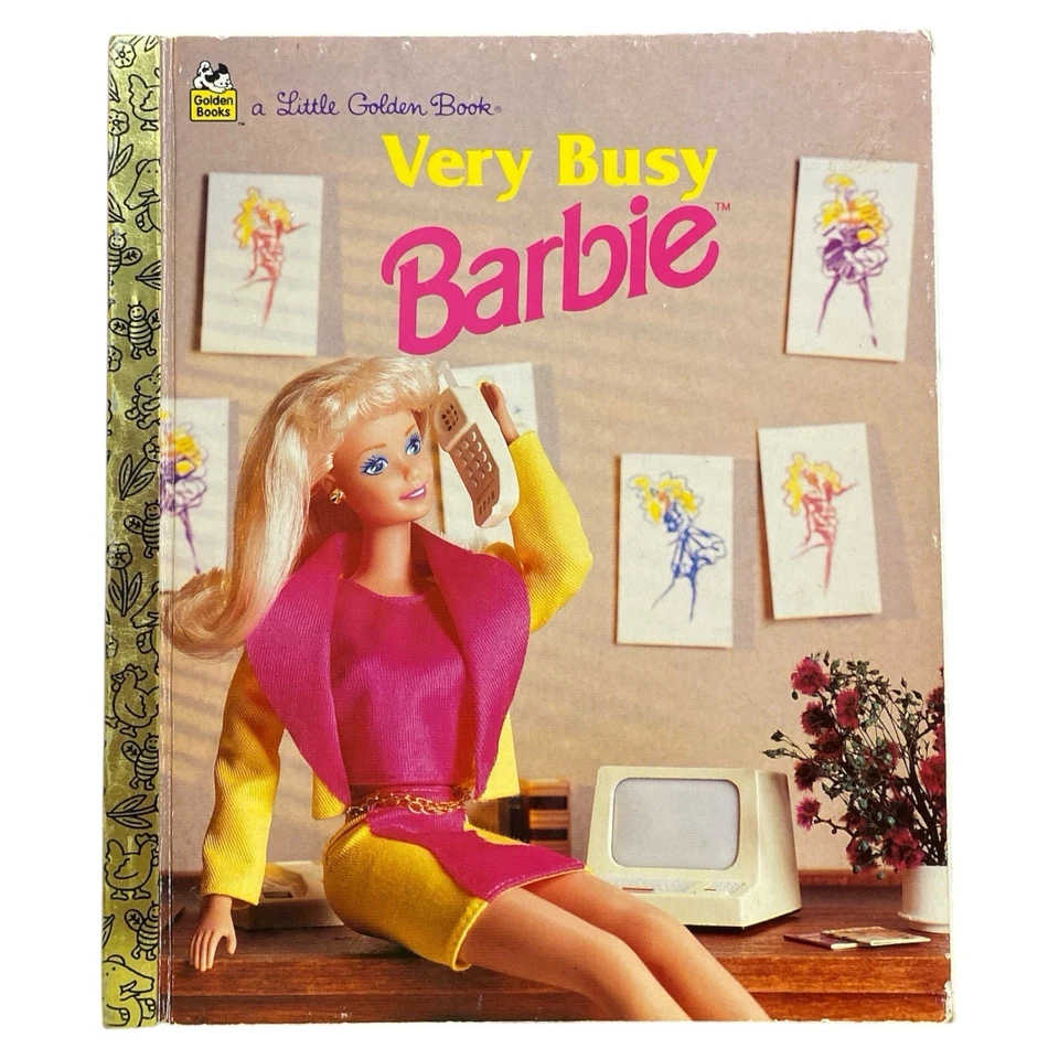 Very Busy Barbie Little Golden Book Vintage Hardcover Kids Collectible 1993 - Image 1 of 4