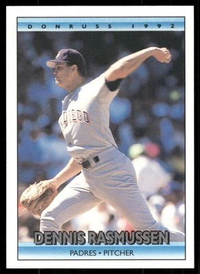 1992 Donruss #245b Dennis Rasmussen San Diego Padres Baseball Card - Image 1 of 2