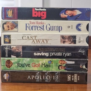 Lot Of 6 Tom Hanks VHS Blockbusters Great Condition Collectors Bundle Watermarks - Picture 1 of 11