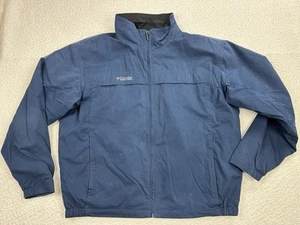 Columbia Men's Windbreaker Jacket Size XL Blue Mock Neck Pockets Fill Zip - Picture 1 of 12