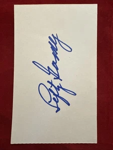 Lefty Gomez HOF New York Yankees Autographed 3”x5” Index Card Signed Blue Mint - Picture 1 of 5
