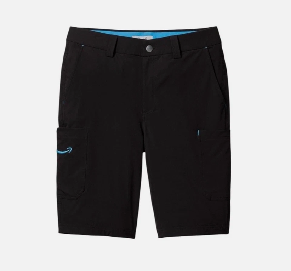 Pantalones Cortos Carga Oficial Amazon Employee Negro Rendimiento Elastizados Para Hombre Med 32-34 Foto 1 de 3