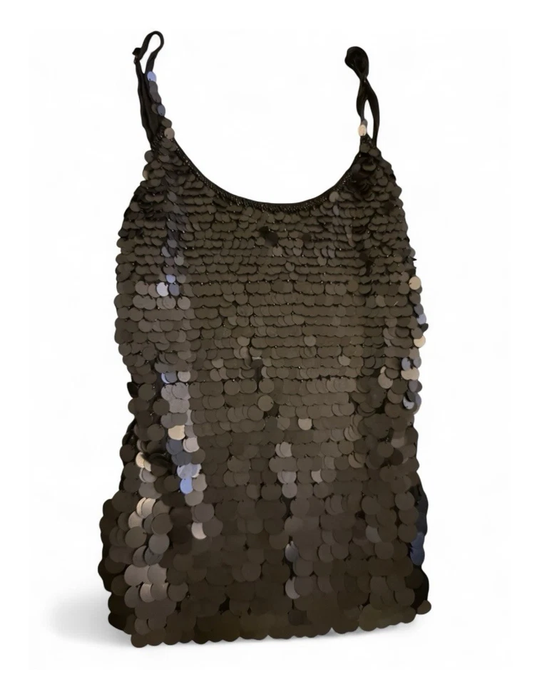 Camiseta sin mangas cami lentejuelas negra talla grande  Foto 1 de 1