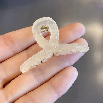 Elegant Small Jelly Shark Hair Clips Plastic Clear Hair Claws Hair Accessories - Image 1 of 4