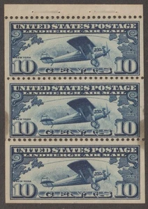 EDSROOM-O21529 US C10a MNH 1937 Complete Booklet Pane Lindbergh CV$115 - Picture 1 of 2