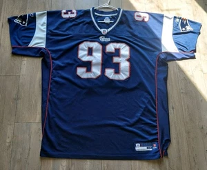 VTG Reebok Y2k New England Patriots Jersey #93 Richard Seymour Men's Size 58/3XL - Picture 1 of 17