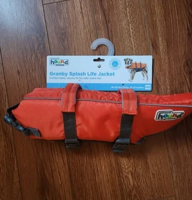 Outward Hound Granby Splash Life Jacket Medium 30-55 lb Dog Safety Vest Orange - Image 1 of 4