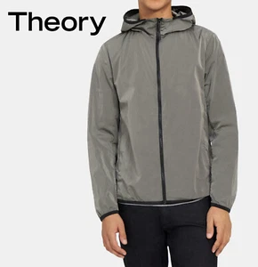 NWT Theory Men's Silver Monte Track Jacket in Nylon MSRP $395 Size XS - Picture 1 of 3