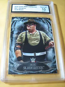 SGT. SLAUGHTER 2015 TOPPS WWE INDISCUSSO NERO # 33/99 GRADO 10 L@@K - Foto 1 di 1