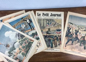 12x LE PETIT JOURNAL 1911 Thème AVIATION Aerostats BALLON Avions Airplanes - Picture 1 of 13