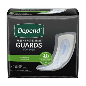 Depend Incontinence Guards for Men, Maximum, 52 Count Free Shipping - Picture 1 of 9
