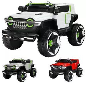 AUTO ELETTRICA PER BAMBINI MACCHINA JEEP 2 POSTI 4WD 12V CON TELECOMANDO USB MP3 - Foto 1 di 29
