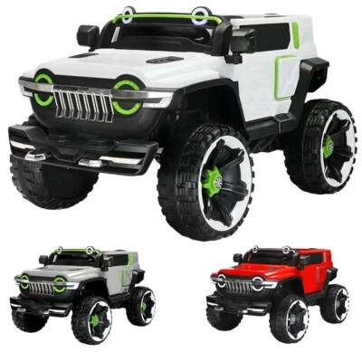 FP-TECH AUTO ELETTRICA PER BAMBINI MACCHINA JEEP 2 POSTI 4WD 12V CON TELECOMANDO USB MP3