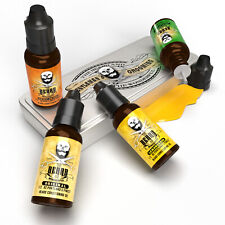 4pcs Beard Oil Selection Gift Box Set Mens Taming Scented Beard Oil Styling Kit