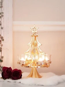 COR MULDER hängender Adventskranz Weihnachtsbaum Weihnachtskranz gold 34 cm - Bild 1 von 3