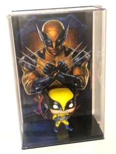 Custom Wolverine # 1403 Funko Pop w/ Acrylic Case Display & Poster Background - Picture 1 of 4