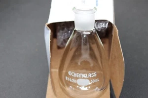 Evaporating Recover Flask 50mL 14/20 Outer Joint Heavy Wall Chemglass CG 1512-55 - Picture 1 of 2