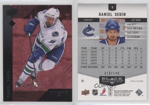 2009-10 Upper Deck Black Diamond Ruby /100 Daniel Sedin #9 HOF