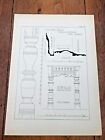 1902 large measured drawing print. old oak table from dr howard shaw . plate 48