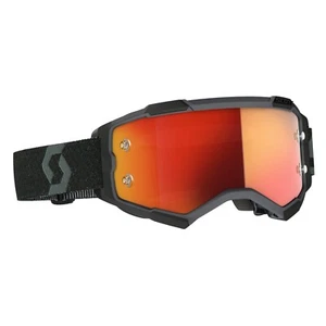 Maschera SCOTT FURY nera lente specchiata arancione motocross enduro dh - Foto 1 di 3