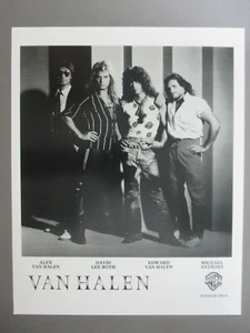 Van Halen black & white 8 X 10 glossy promo photo David in striped shirt ! - Picture 1 of 1