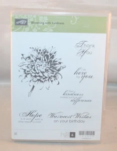 Stampin' Up! Cling Stamp Set - Blooming with Kindness - 6 Stamps - Used - Picture 1 of 3