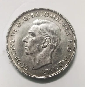 1937 One Crown Australian Silver George VI Coin. - Picture 1 of 2