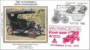 Automobile 100 Year Car T Ford Model 1886 San Francisco USA Colorano Silk 1986 - Picture 1 of 1