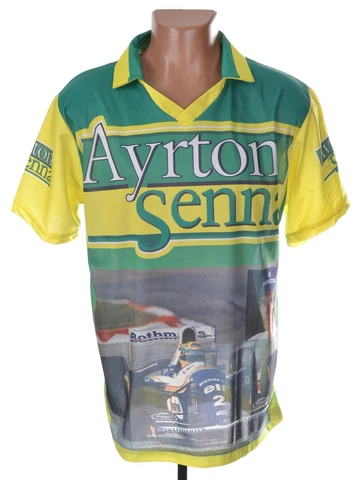 RACING FORMULA 1 F1 SHIRT JERSEY AYRTON SENNA BRAZIL SIZE XL Cover