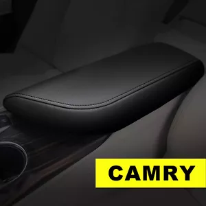 Custom Fit For 2018-2024 Toyota Camry Leather Center Console Armrest Cover Black - Picture 1 of 11