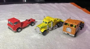 Vintage 3 Hong Kong Yatming Semi Trucks - Playart Diecast Kenworth - Picture 1 of 8