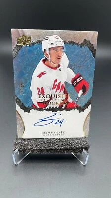2021-22 Exquisite Collection Hockey Seth Jarvis RC Rookies Autograph /99 #1081S - Image 1 of 2