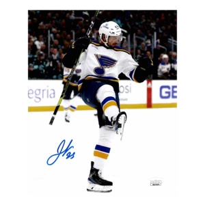 Jordan Kyrou St. Louis Blues signiertes Feierfoto - JSA COA - Bild 1 von 6
