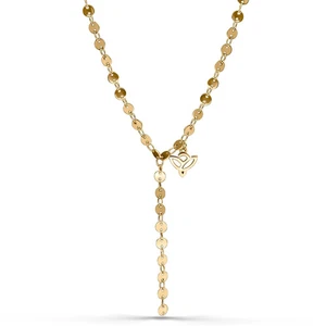 Kettenhalsband Damen – Vergoldete Y-Kette 18k vergoldet, elegant & modern - Bild 1 von 3