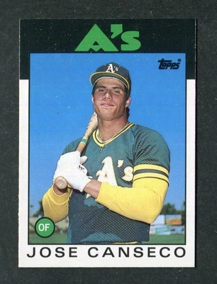 Tarjeta de béisbol José Canseco Oakland Athletic Rookie MLB #20T RC 1986 Topps intercambiada Foto 1 de 2